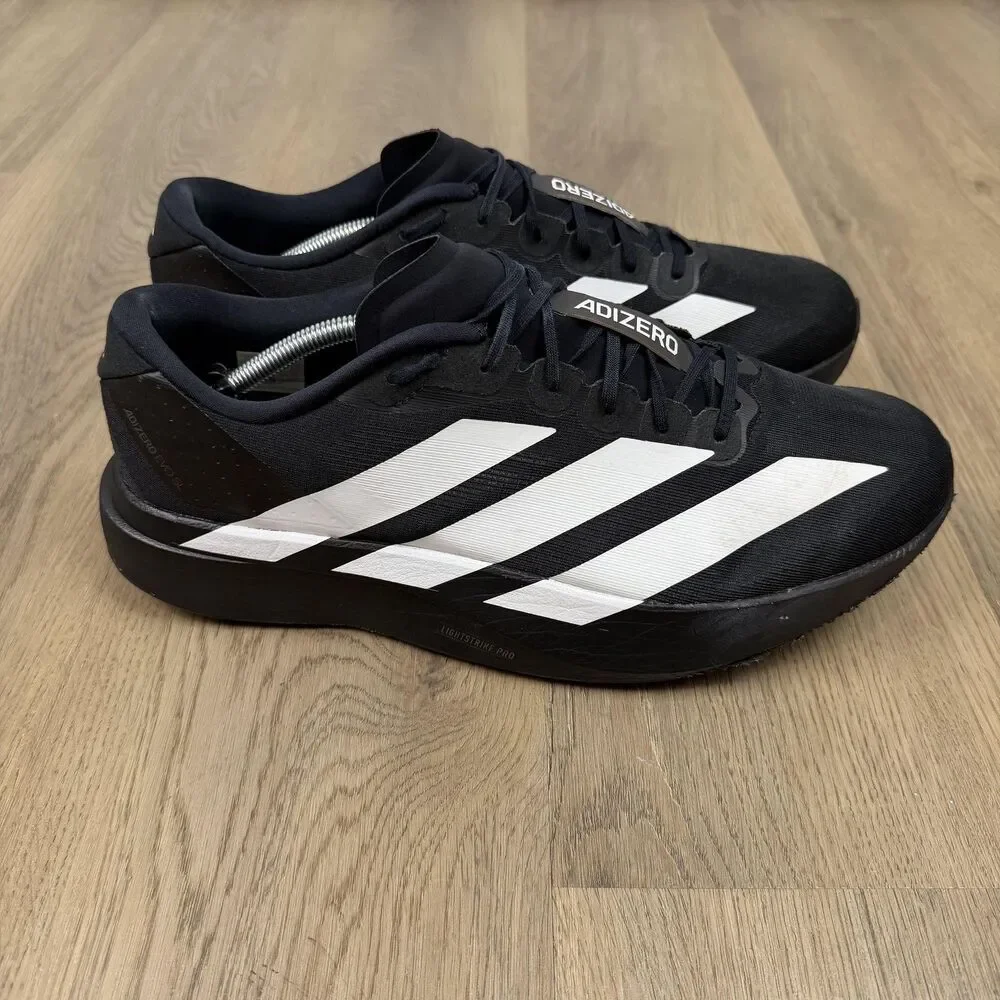Adidas Adizero Evo SL Mens Size 13 Black Lightweight Running Sneakers Low Top